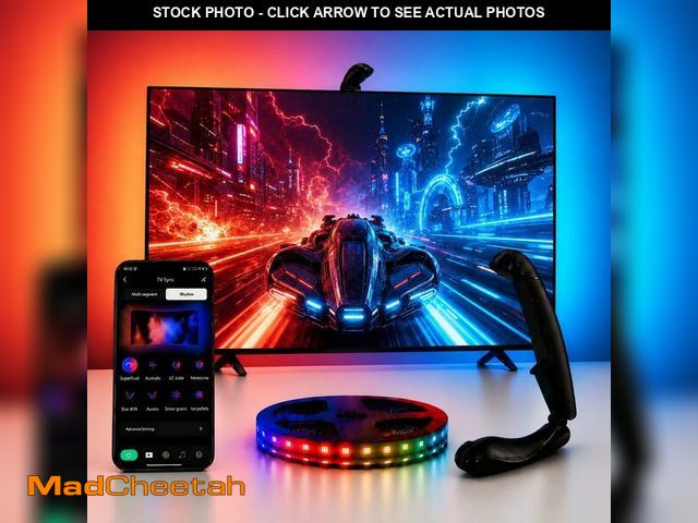 Lot 74-14271577 - QTU TV Backlight with Sensor Sync, 11.5ft RGB LED Light Strip for 32Ã¢â¬â50Ã¢â¬Â Screens, Smart...