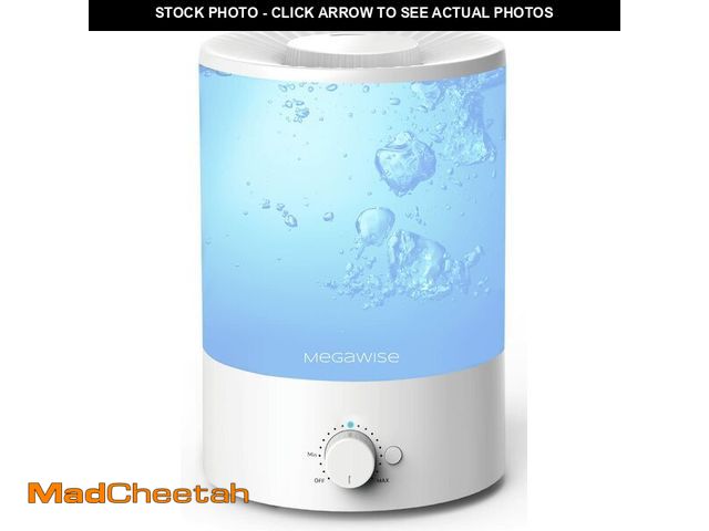 Lot 74-12703447 - MegaWise Healthy Top-Refill Cool Mist Humidifiers for Bedroom, 24dB Ultrasonic Air Vaporizer with Wa...
