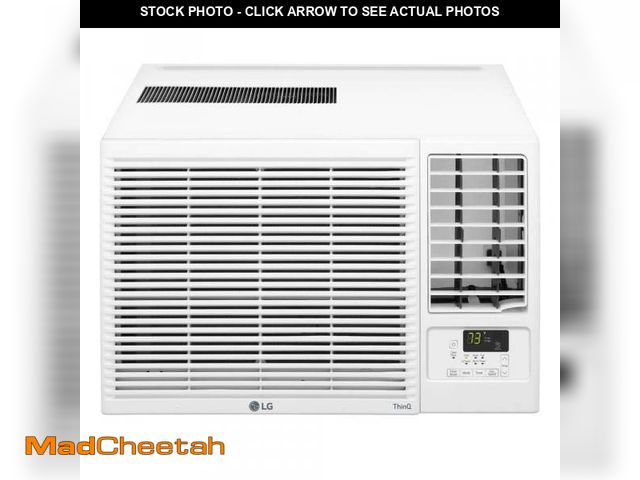 Lot 74-12251483 - LG 23,000 BTU 230/208V Window Air Conditioner Cools 1400 Sq. Ft. with Heater, Wi-Fi Enabled and Dehu...