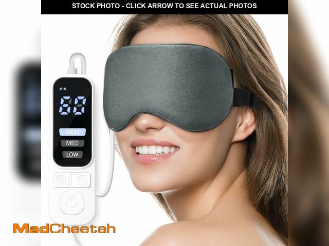 Lot 74-12603550 - Heated Eye Mask, Warm Eye Compress Mask, USB Electric Eye Heating Pad with Temperature &amp; Timer C...