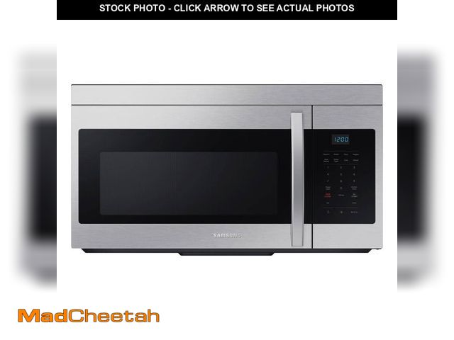 Lot 74-13019973 - Samsung 1.6 cu. ft. 1000 W Stainless Steel Over-the-Range Microwave with Auto Cook - UNUSED