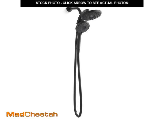 Lot 74-13002196 - KOHLER Claro 3-Spray Dual Wall-Mount Fixed and Handheld Shower Head 1.75 GPM in Matte Black - UNUSED