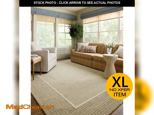 Lot 74-13559643 - Loloi Chris Loves Julia Briggs Collection, Wheat &amp; Ivory, 7'-9" x 9'-9" Area Rug Ã¢â¬â Minima...