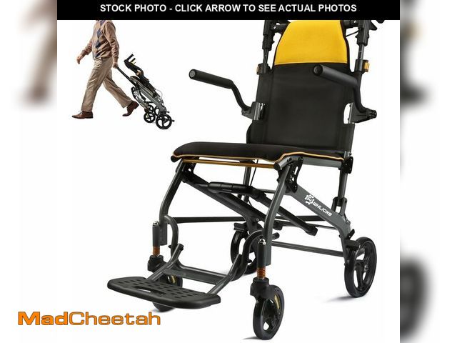 Lot 74-13041811 - Wheelchairs for Adults Transport Chair Lightweight Foldable with Telescopic Handle,17" Width Compact...