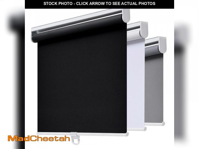 Lot 74-12493433 - AOSKY Cordless Roller Shades Blackout Blinds for Windows Room Darkening Rolled Up Shades with Spring...