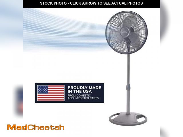 Lot 74-12463028 - Lasko 16 in. 3 Speed Oscillating Pedestal Fan with Adjustable Height, Easy Assembly, and Quiet Cooli...