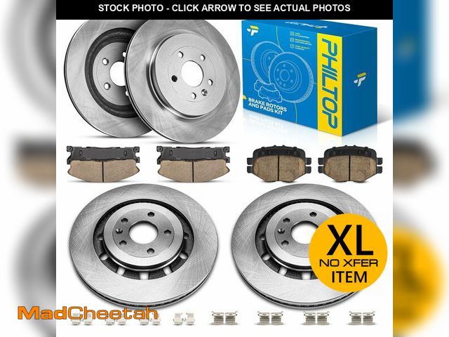 Lot 74-13790114 - PHILTOP Front &amp; Rear Brake Kit For Ford Flex 2013-2019, Disc Rotors with Ceramic Brake Pads Repl...