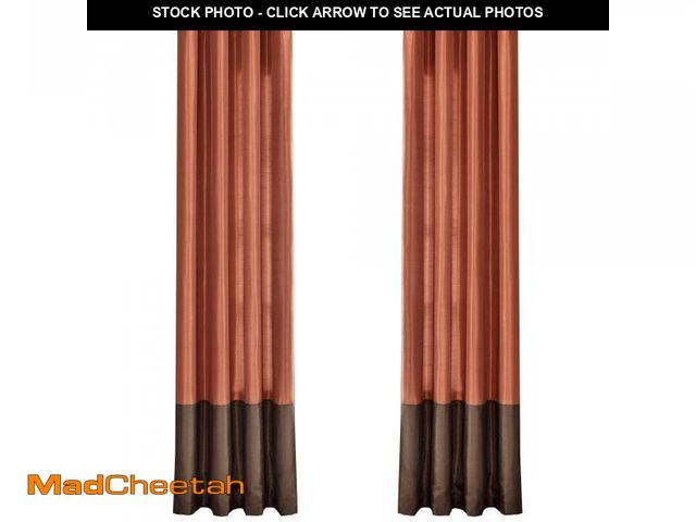 Lot 74-11553107 - Lush Decor Prima Window Curtain Panel Pair, 108" L x 54" W, Brown &amp; Rust - UNUSED