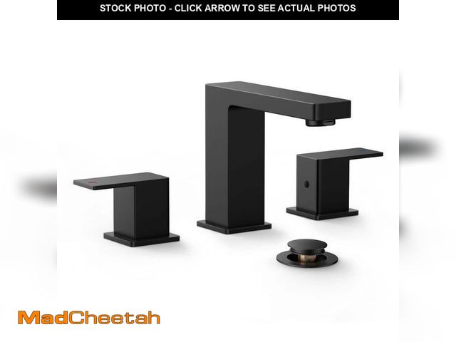 Lot 74-14222510 - androme 8 in. Widespread Double-Handle Bathroom Faucet with Pop-Up Drain 3-Hole Vanity Sink Faucet S...