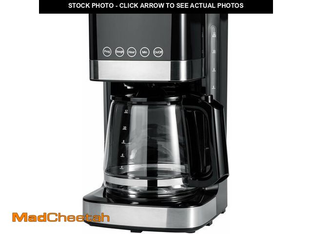 Lot 74-12632826 - Basics Programmable 12 Cup Drip Coffee Maker, Coffee Machine with Glass Coffee Pot (1.9 Qt), Auto Sh...