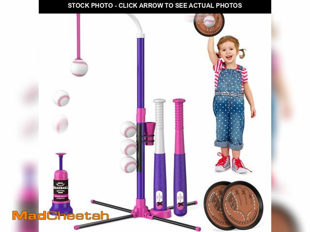 Lot 74-14049000 - HYES 4 in 1 T Ball Sets for Kids 3-5 with Toss and Catch Ball Set, Hanging Tee Stand with Auto Pitch...