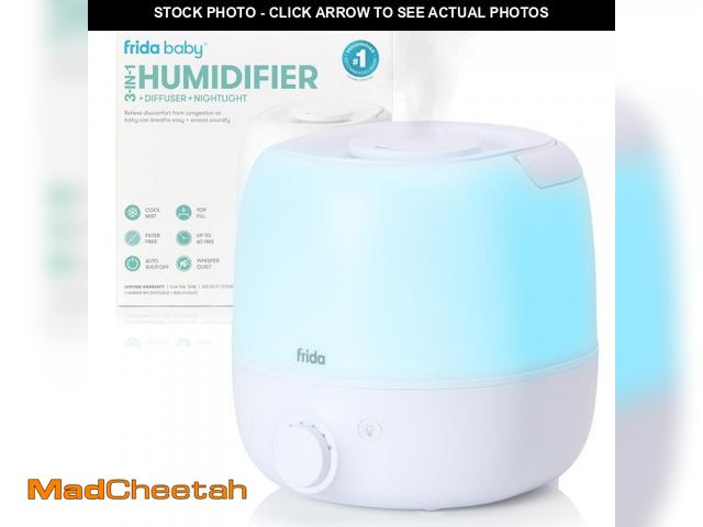 Lot 74-12436179 - Frida Baby 3-in-1 Cool Mist Humidifier for Large Rooms, Top Fill Humidifier for Bedroom, Allergy Rel...