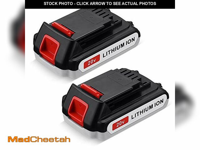 Lot 74-10950281 - ORHFS Upgraded 2 Pack 20v Max 3600mAh Replace Battery for Black and Decker,LBXR20 Replacement Batter...