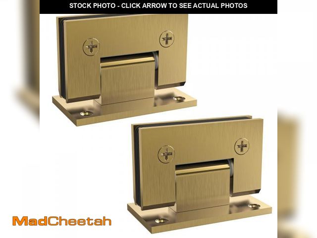 Lot 74-12047349 - AatrixQuayn 90 Degree Glass Shower Door Hinges Heavy Duty Solid Brass, Shower Door Hardware Replacem...