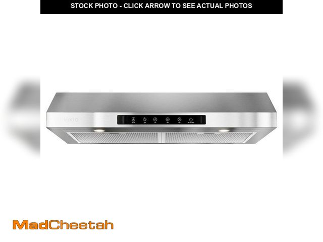 Lot 74-13269630 - VIKIO 30in. 900 CFM Ducted Under Cabinet Range Hood in Stainless Steel With LED Lights, Remote Contr...