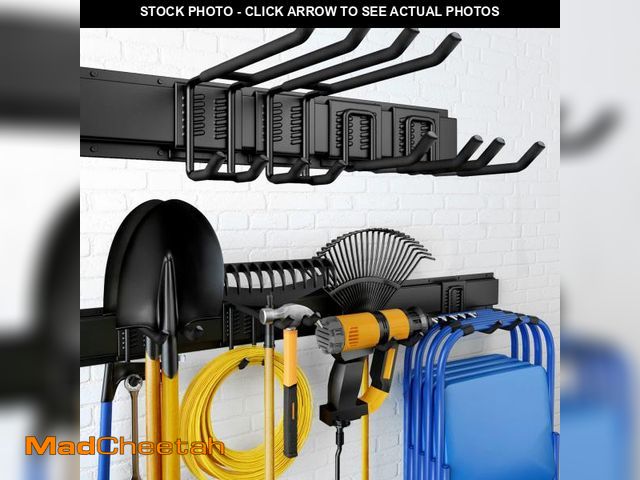 Lot 74-12314674 - UUP 32 Inches Garage Storage, Garage Organization, Wall Mount Garden Tool Organizer, Max 300lbs Adju...