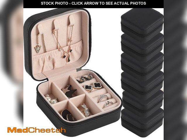 Lot 74-13713378 - CIPIDI Travel Jewelry Case Bridesmaid Gifts Box,6 Pack Small Jewelry Box Mini Jewelry Organizer,PU L...