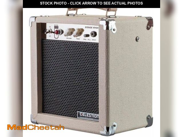 Lot 74-14348912 - Monoprice 1x8 Guitar Combo Tube Amplifier with Celestion Super 8 Inch Speaker - Tan / Beige 5-Watt, ...