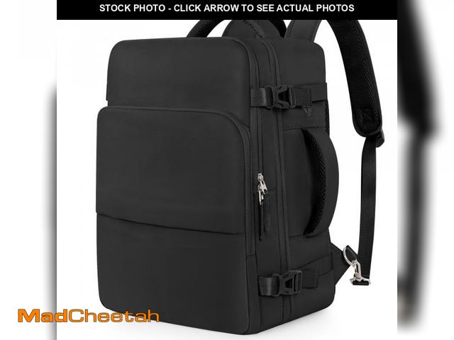 Lot 74-12115572 - Hanples Unisex Laptop Backpack, Black, 16 Inch Laptop and iPad Compartment, Suitable for Air Travel ...