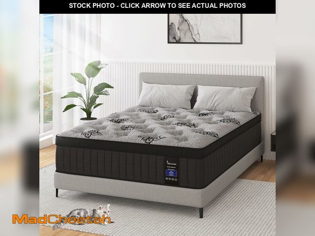 Lot 74-12571401 - VISCOUNTESS Twin Mattress, 14 Inch Hybrid Mattresses Bed in a Box with Gel Memory Foam &amp; Pocket ...