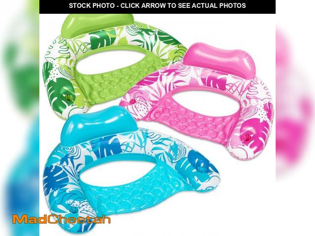 Lot 74-12121028 - SLOOSH Inflatable Pool Floats Adult, 3 Pack Pool Chairs with Cup Holders,Blow up Floats Chair,Hammoc...