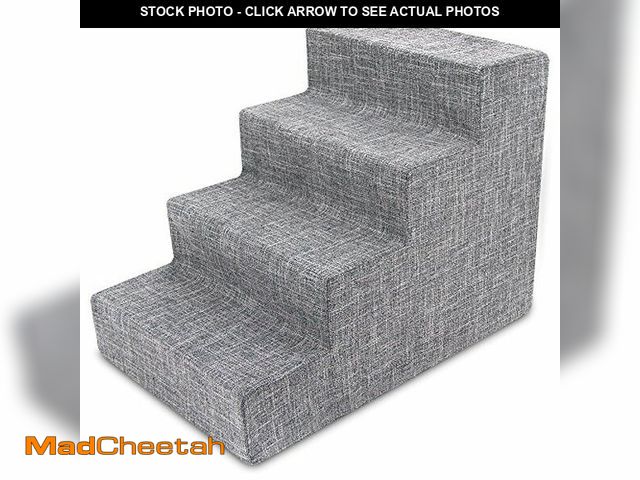 Lot 74-12695398 - Best Pet Supplies Dog Stairs &amp; Steps - Foam Steps for Small Dogs &amp; Cats, Non-Slip Indoor Bal...