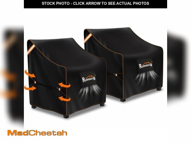 Lot 74-14213046 - Rimwig Patio Chair Covers 2 Pack, Waterproof Outdoor Furniture Covers, Heavy Duty Wicker Swivel Chai...