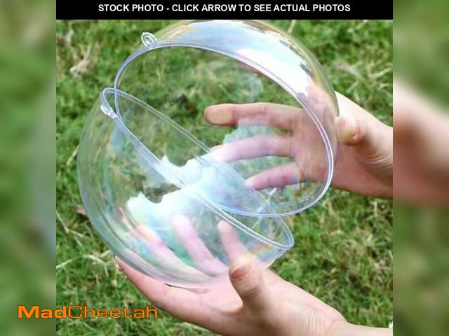 Lot 74-14264022 - 7Queen Extra Large Clear Ball Ornaments, Big Fillable Christmas Balls Shatterproof Ornament Baubles ...