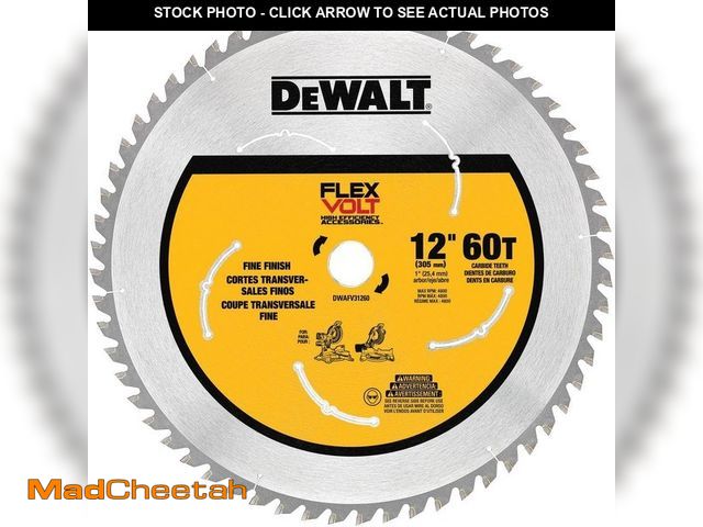 Lot 74-14361402 - DEWALT FLEXVOLT 12 in. 60-Teeth Carbide-Tipped Miter Saw Blade - UNUSED