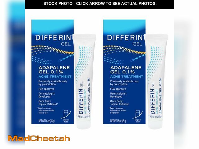 Lot 74-14207902 - Differin Acne Treatment Gel, 60 Day Supply, Retinoid Treatment for Face with 0.1% Adapalene, Gentle ...