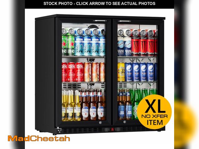 Lot 74-12571332 - ECEVT 36" W Back Bar Cooler Under Counter Beverage Refrigerator 2 Glass Door 7.4 Cu.ft for Beer Soda...