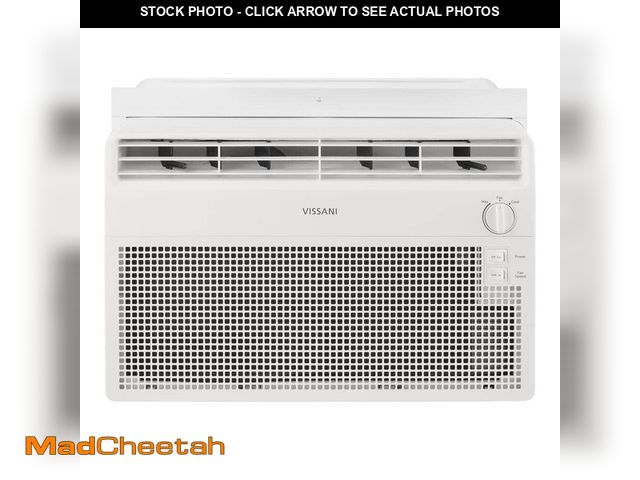 Lot 74-12559514 - Vissani 5,000 BTU 115-Volt Window Air Conditioner for 150 sq. ft Rooms with Dehumidifier in White - ...