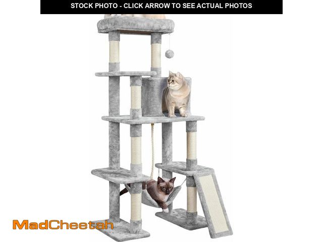 Lot 74-12828300 - Yaheetech Cat Tree, Multi-Level Cat Tower for Indoor Kittens, 63in, Condo Furniture with Scratching ...