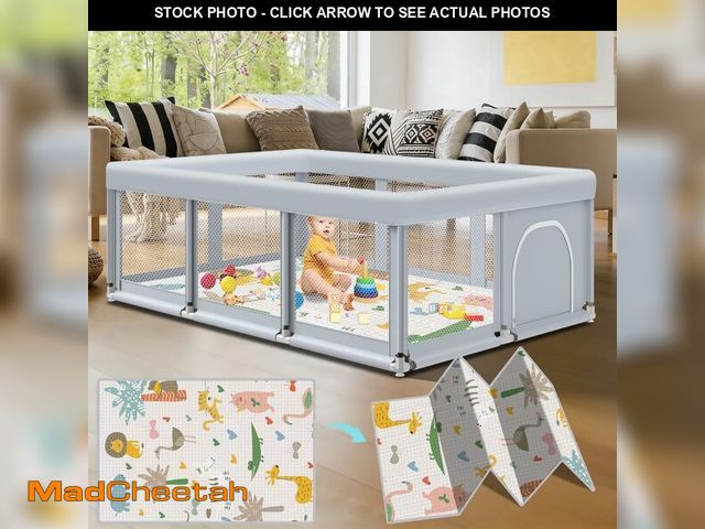 Lot 74-14380628 - Fshibila 74" Ãâ50" Large Baby Playpen, Baby Playard for Babies and Toddlers, Play Pens for Indoor...