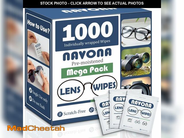 Lot 74-13538955 - 1000 Count Lens Wipes for Eyeglasses Ã¢â¬â Pre-Moistened, Individually Wrapped Eyeglass Cleaning ...