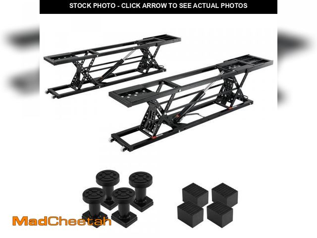 Lot 74-12463955 - SKYSHALO Car Lift, 7,000 lbs. Capacity Portable Car Lift, with Extended-Length Plates, 26. 8 in. Max...