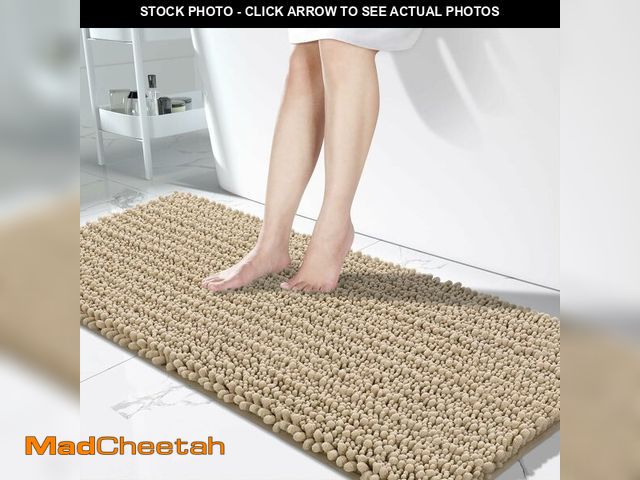 Lot 74-12980130 - Yimobra Bathroom Runner Rug 60x24 Inch - Extra Long Non Slip Chenille Bath Mat, Soft &amp; Absorbent...