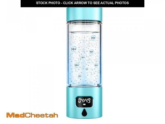 Lot 74-12116052 - Hydrogen Water Bottle - Portable, Rechargeable, LED Timer, Aluminum and Glass, 5000 PPB Hydrogen in ...