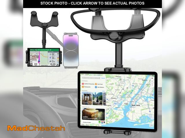 Lot 74-14295623 - Charchendo Tablet Phone Mount for Car Rear View Mirror Fits 4-13'' Devices, 360ÃÂ° Retractable Rear...
