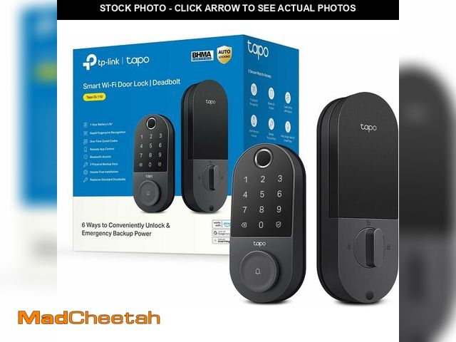 Lot 74-14591590 - Tapo Smart Wi-Fi Door Lock, Deadbolt, Fingerprint Recognition, DL110 - UNUSED