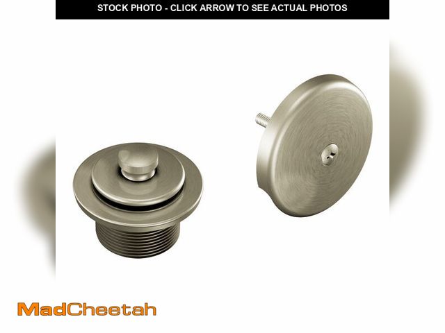 Lot 74-14211424 - Moen Brushed Nickel Push-N-Lock Tub and Shower Drain Kit with Standard 1-1/2 Inch Threads, T90331BN ...