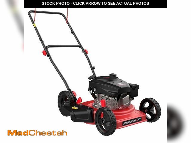 Lot 74-14354965 - PowerSmart 18" 144CC Gas Lawn Mower, 5-Position Height Adjustment, Metal Deck, Foldable Design, Up t...