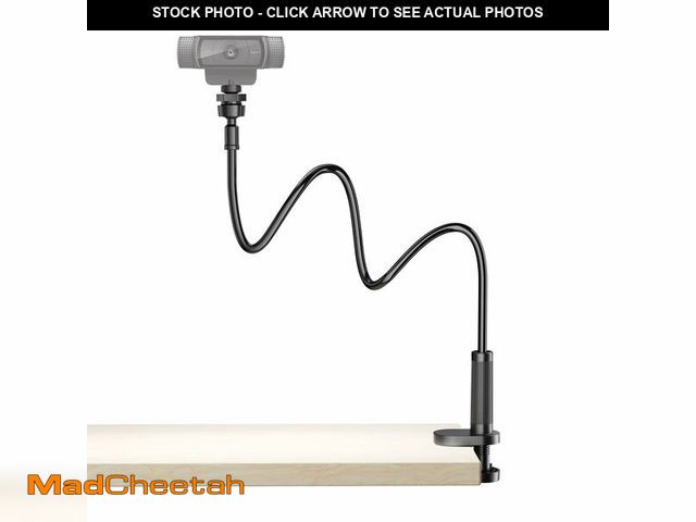 Lot 74-14208667 - Flexible Webcam Stand Mount for Desk, Gooseneck Webcam Tripod with Clamp, Desktop Phone Holder &amp;...