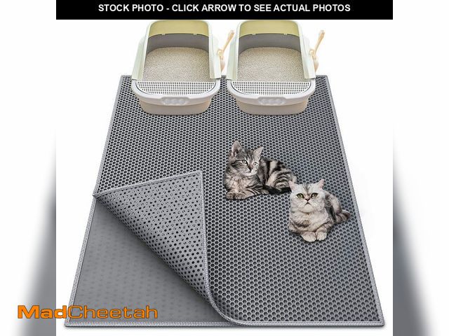 Lot 74-14215009 - Waretary Cat Litter Box Mat: 36"x 30" Waterproof Kitty Cat Litter Trapping Mat, Easy-clean Double-la...