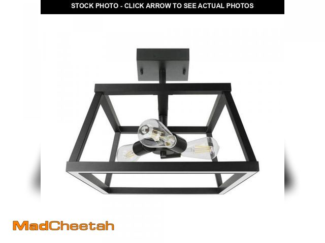 Lot 74-12491910 - Feit Electric Katalyst 15 in. 3-Light Trapez Matte Black Color Choice Selectable CCT LED w/Night Lig...