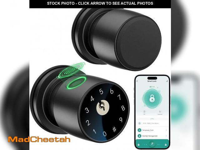 Lot 74-12327711 - IRONZON Fingerprint Door Knob Fingerprint Door Lock with App Control Smart Door knob for Bedroom, Bi...