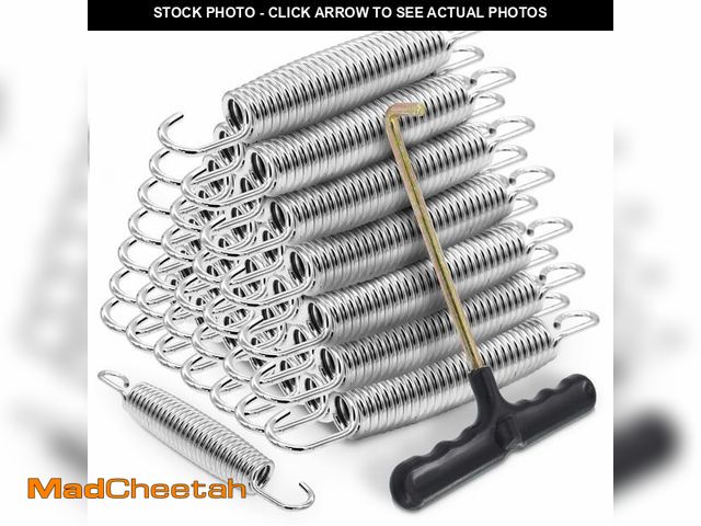 Lot 74-14205711 - 72 Pieces Trampoline Springs Replacement 5.5 Inch with T-Hook Heavy Duty Stainless Steel Trampoline ...