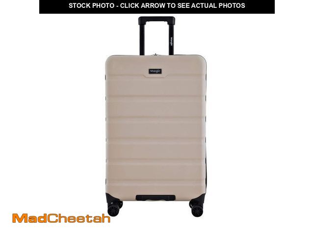 Lot 74-14293223 - Wrangler 22 in. Curds and Whey Hard side Collapsible Hybrid Rolling Carry-On Suitcase with 360-Degre...
