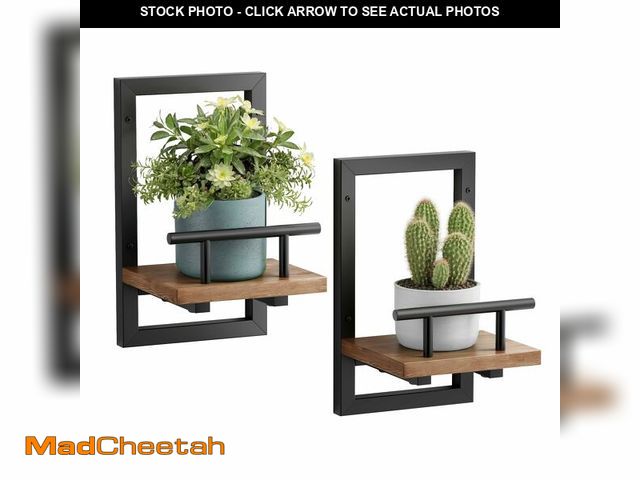 Lot 74-14213243 - Sbosbo Floating Shelves for Wall, Plant Shelf Indoor, Wall Planters for Indoor Floating Plant Shelve...