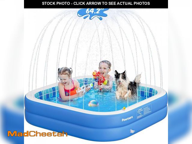 Lot 74-12049923 - Inflatable Pool for Kids, Non-Slip Sprinkler Splash Pad for Backyard, Thickened PVC Kiddie Pool for ...